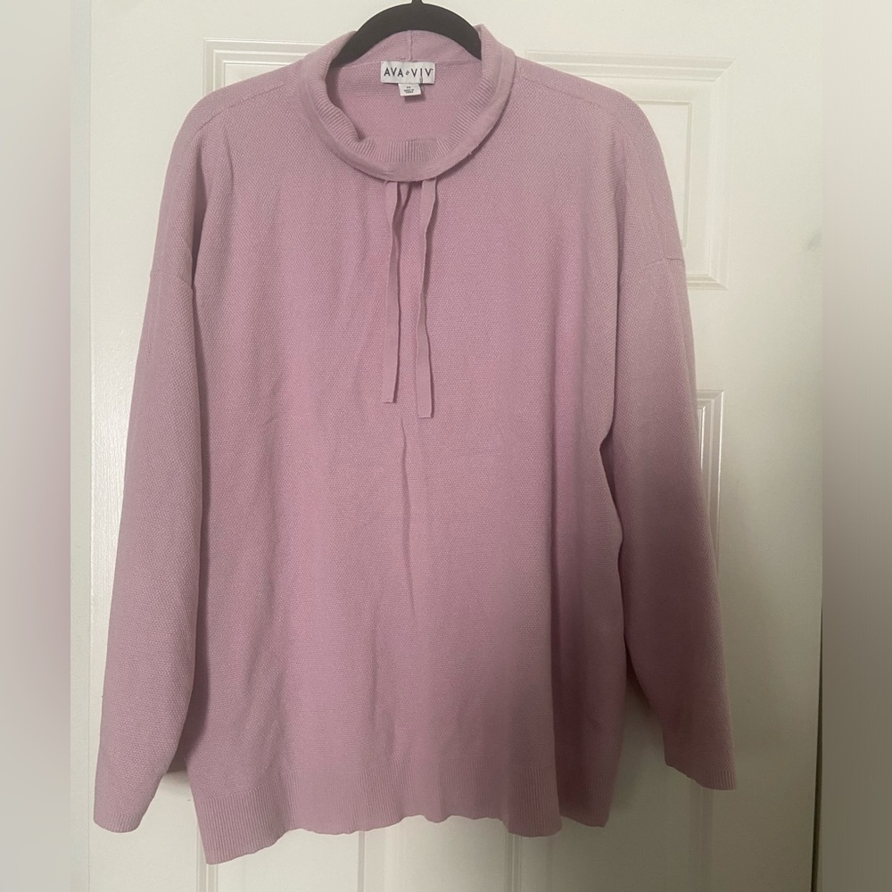Ava & Viv Lavender Knit Top 2X